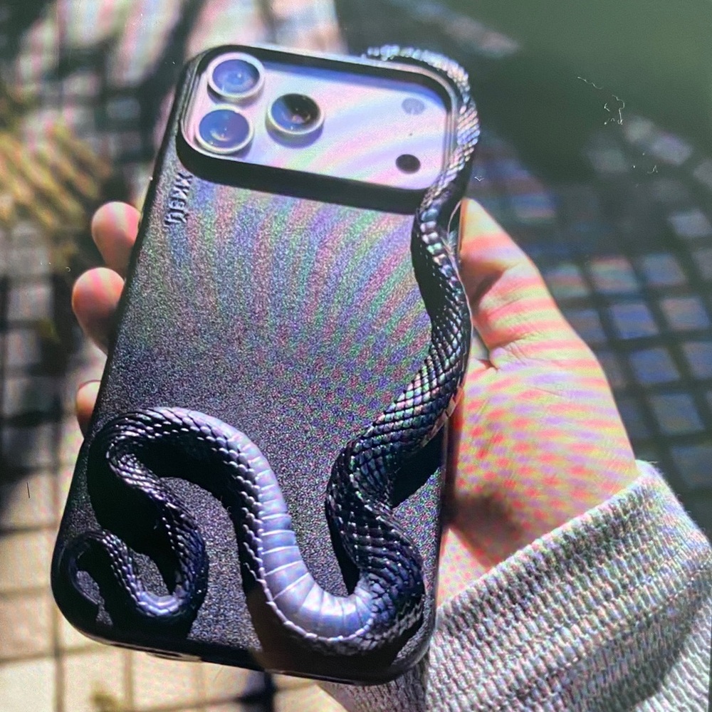 Black Snake Design Phone Case